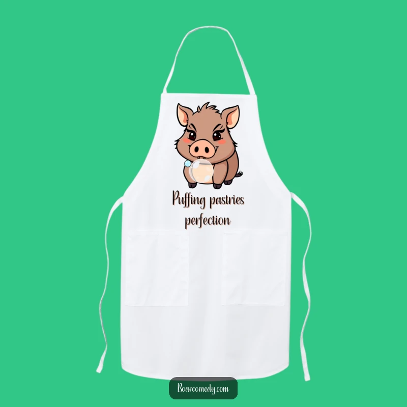 Funny Boar Bubble Apron: Mischievous Pig Kitchen Wear, Chef's Funny Gift!