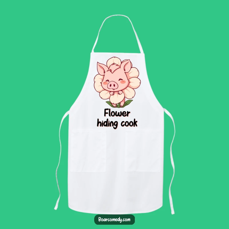 Funny Shy Boar Apron: Cook with Sweetness and Charm