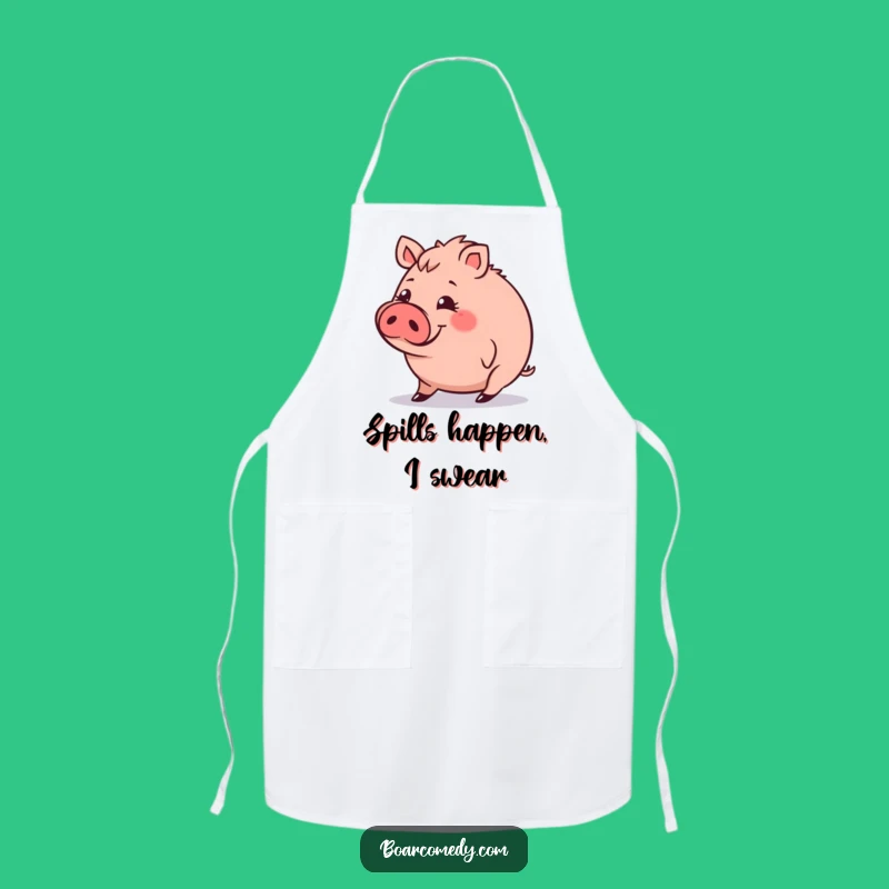 Funny Tripping Boar Apron: Cook with Giggles in the Kitchen