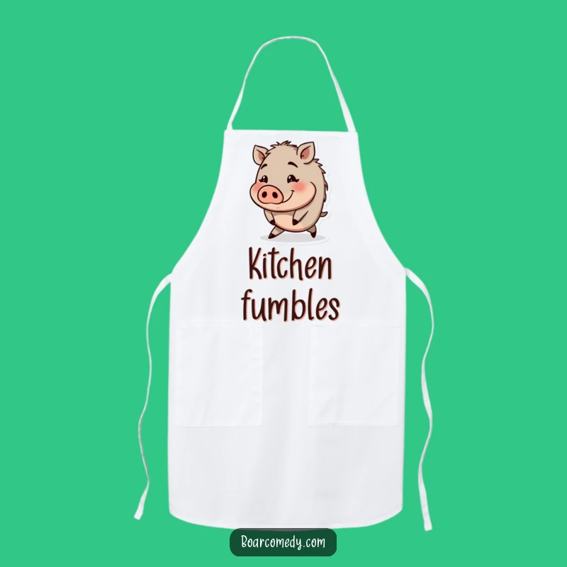 Funny Tripping Boar Apron: Kitchen Mishap Style, Great Funny Gift
