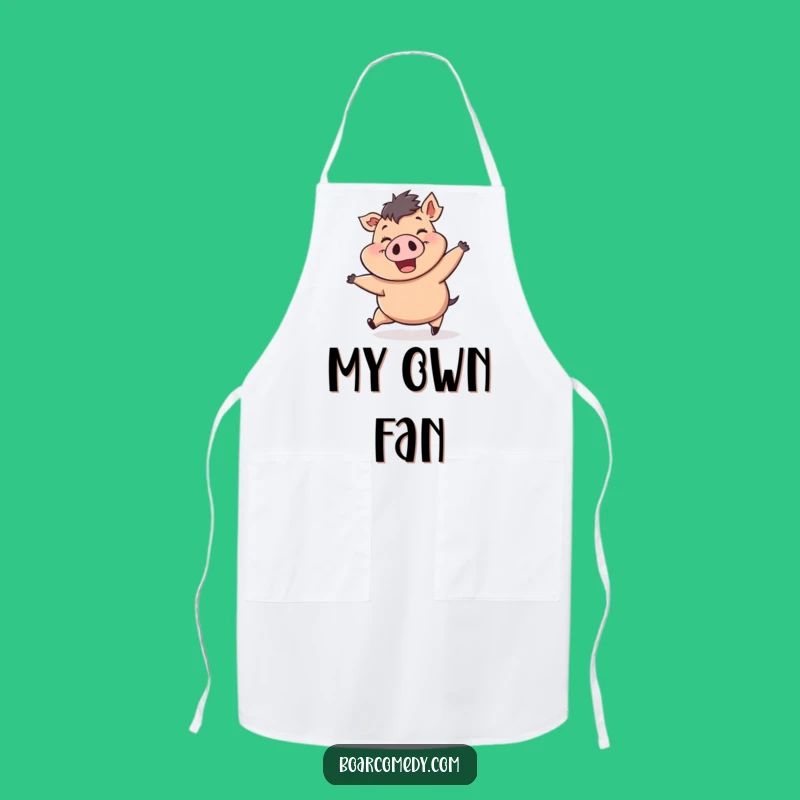 Funny Wind-Pushed Boar Apron: Cook with Gusty Enthusiasm