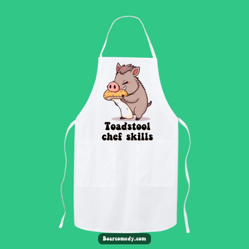 Funny Mushroom Boar Apron: Cook with Concentration and Humor