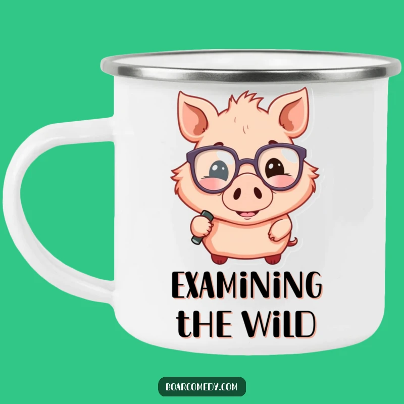 Funny Boar Detective Camping Mug: Durable Explorer, Best Funny Gift