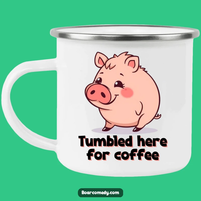 Funny Tripping Boar Camping Mug: Your Hilarious Companion for Outdoor Fun