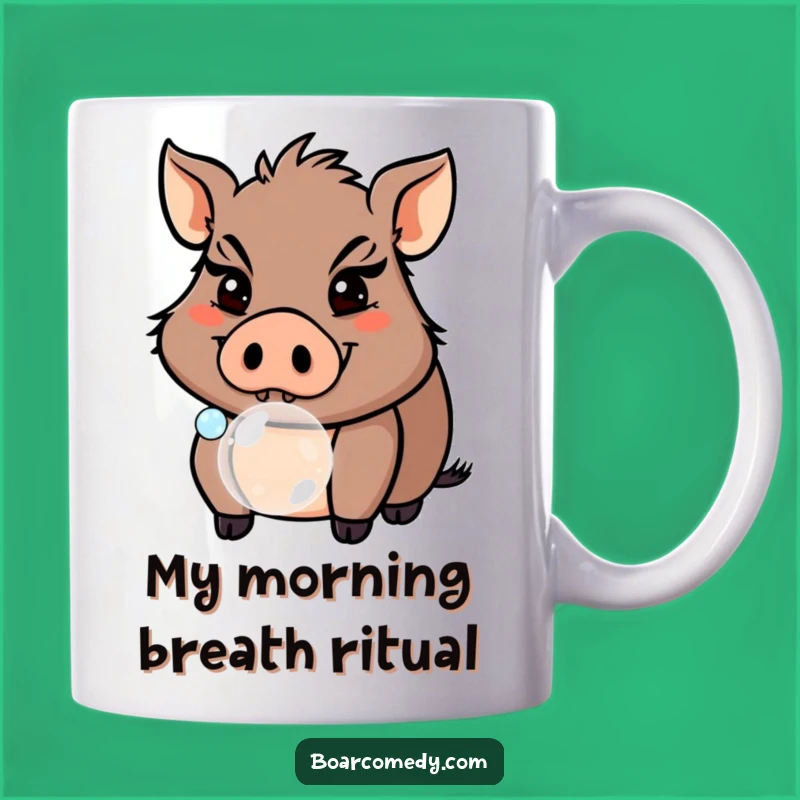 Funny Boar Bubble: Mischievous Pig Mug, Perfect Silly Gift!