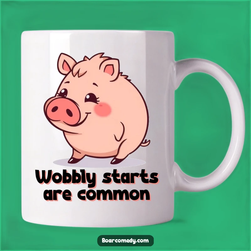 Funny Tripping Boar Mug: Hilarious Goofball Gift for Clumsy Charm Lovers