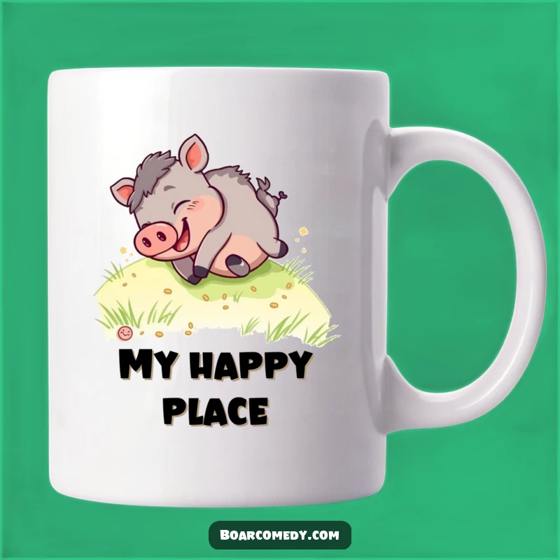 Funny Giggling Kawaii Boar Rolling Mug - Perfect Hilarious Gift for Laughter Lovers