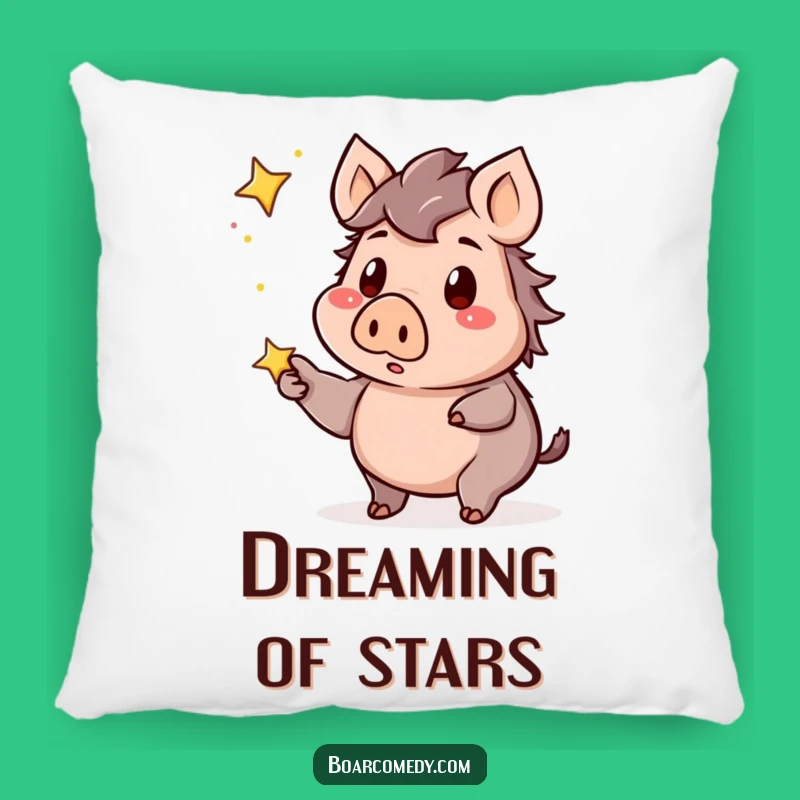 Funny Kawaii Boar Pillow - Starry Surprise Comfort - Soft & Perfect Funny Gift