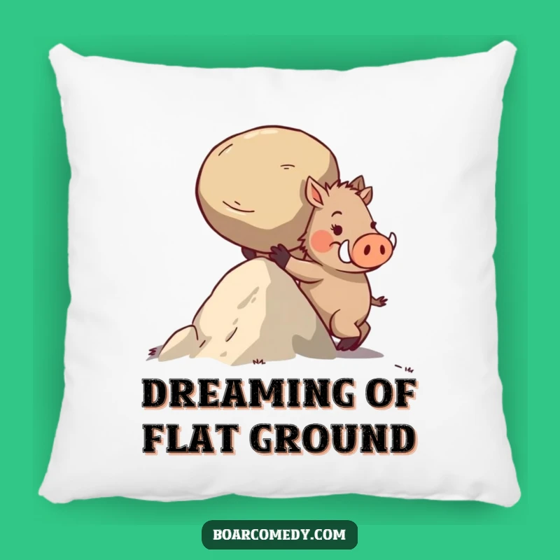 Funny Boar Uphill Push Pillow: Comfy Support for Your Determined Spirit