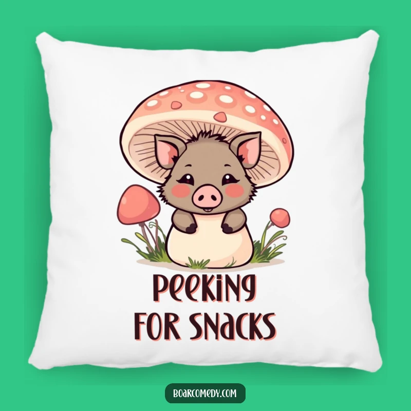 Funny Kawaii Boar Mushroom Pillow: Cozy Peek Cushion, Ideal Funny Gift