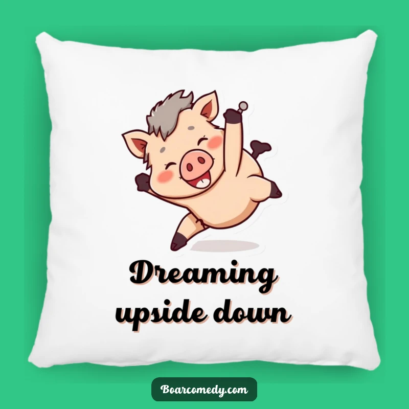 Funny Tumbly Boar Pillow - Tumbling Cushion, Playful Comfort, Ideal Funny Gift