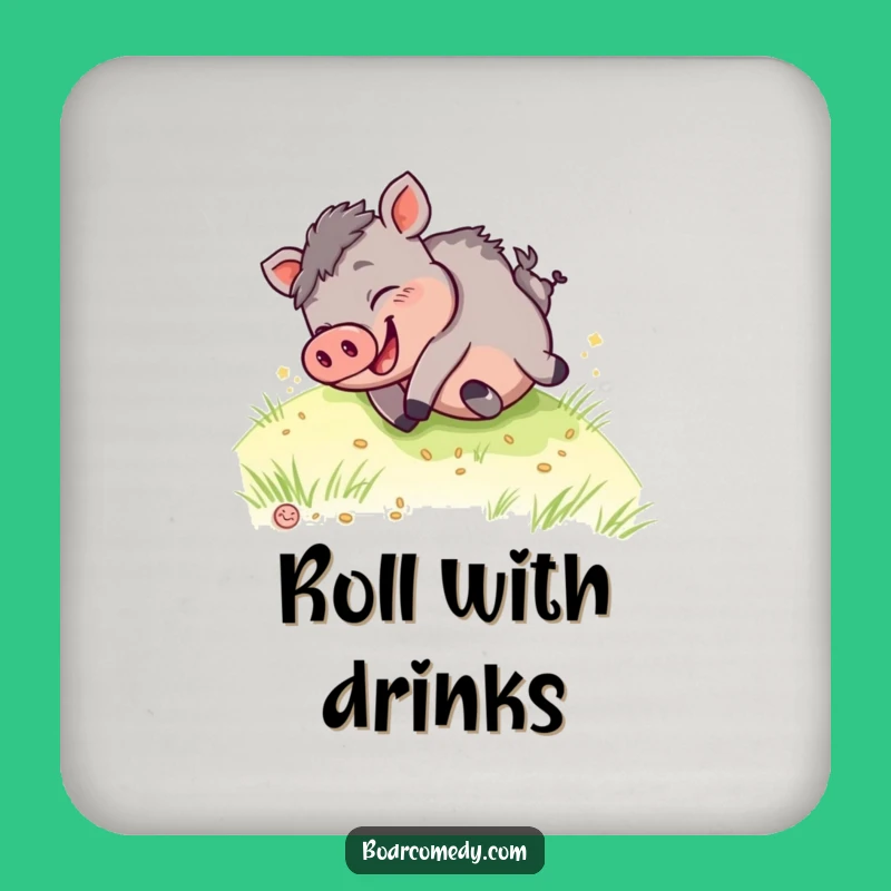 Funny Kawaii Boar Coaster - Hilarious Rolling Protection - Protect Surfaces & Perfect Funny Gift