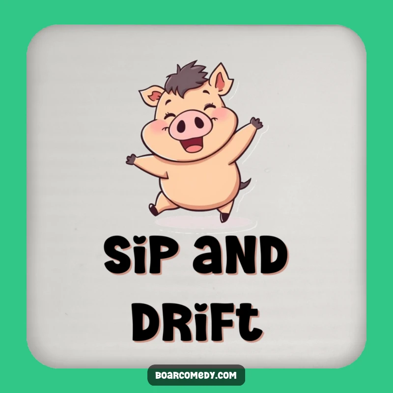 Funny Wind-Pushed Boar Coaster: Protect Surfaces with Gusty Style