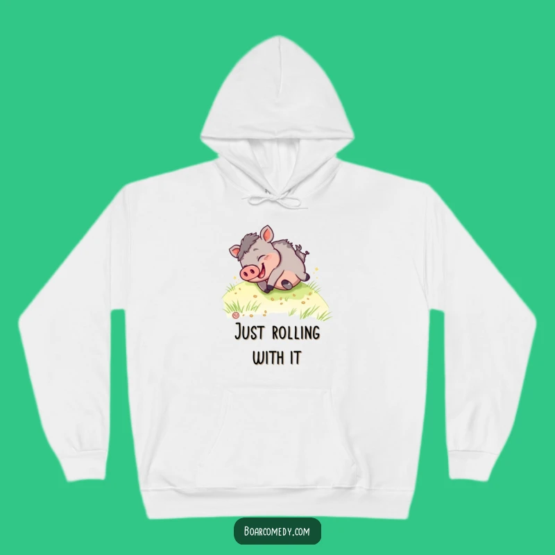 Cozy Funny Kawaii Boar Hoodie - Hilarious Tumble Design - Warm & Perfect Funny Gift