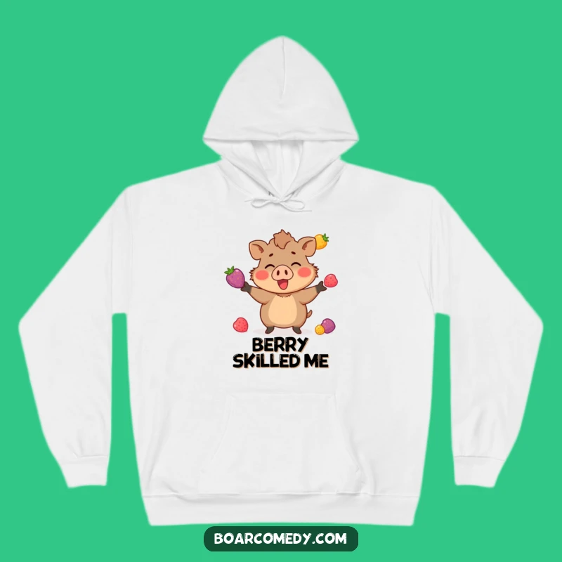 Funny Berry Juggling Boar Hoodie: Cozy Up with Skillful Humor