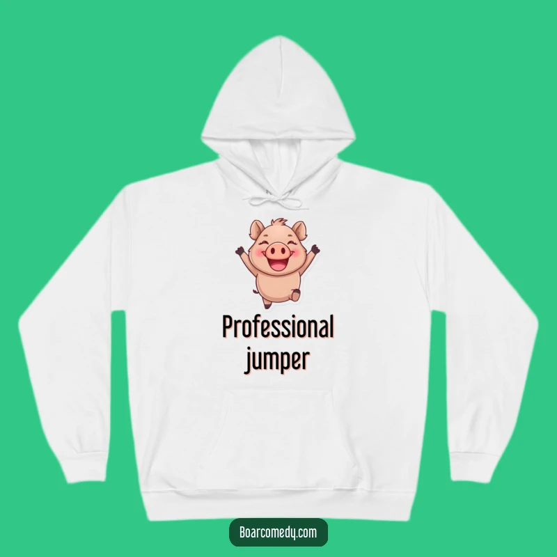 Funny Boar Hoodie - Cozy Leaping Character Sweatshirt, Ultimate Funny Gift for Warmth