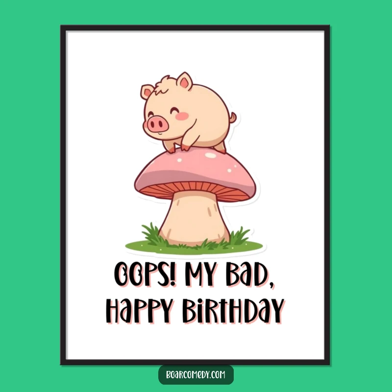 Funny Free Printable Wall Art: Tripping Boar - Hilarious Downloadable Decor!