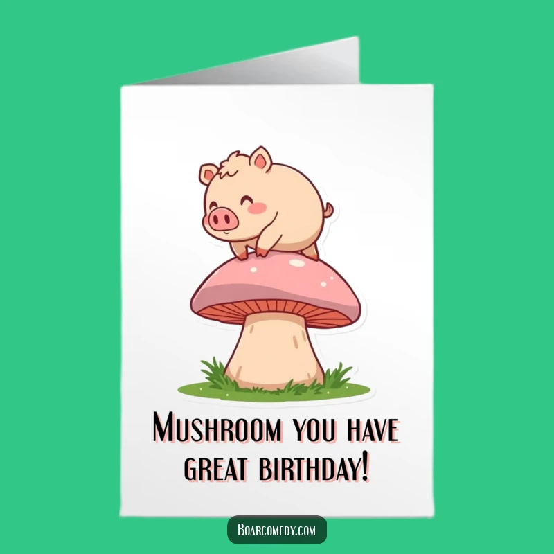 Free Printable Birthday Card: Funny Tripping Boar Design - Hilarious Downloadable Gift!