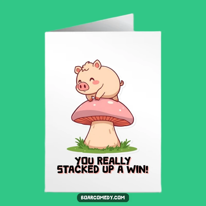 Free Printable Congrats Card: Hilarious Tripping Boar - Funny Downloadable Gift!