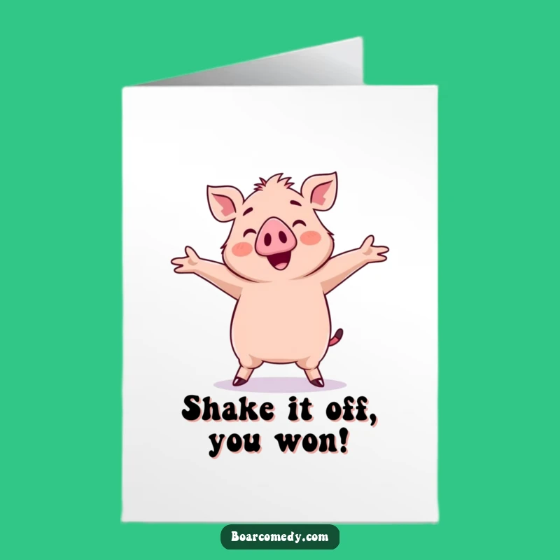 Free Printable Kawaii Boar Dancing Congrats Card - Joyful DIY Downloadable!