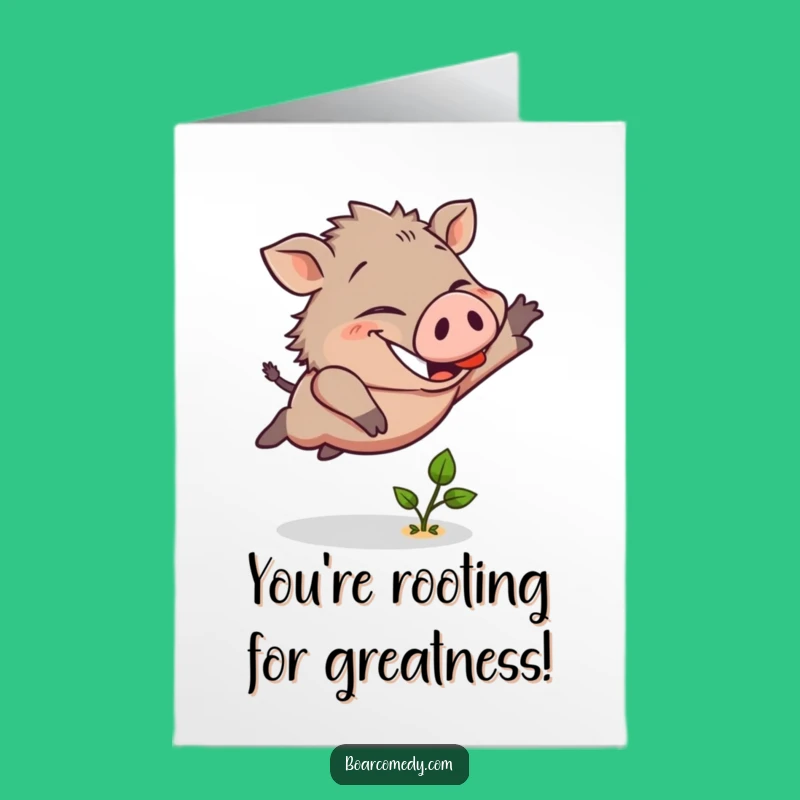 Free Printable Congrats Card: Boar's Leap, Amazing Achievement Downloadable Gift