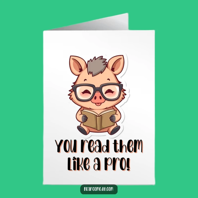 Free Printable Congrats Card: Smart Boar Achievement, Downloadable Gift