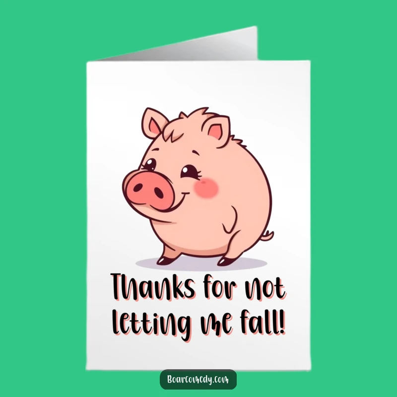 Free Printable Thank You Card: Goofy Boar's Thanks Downloadable