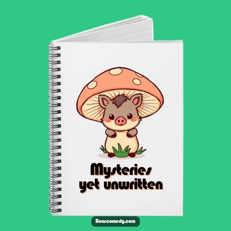 Funny Kawaii Boar Mushroom Notebook: Journal Your Adventures with Whimsical Style