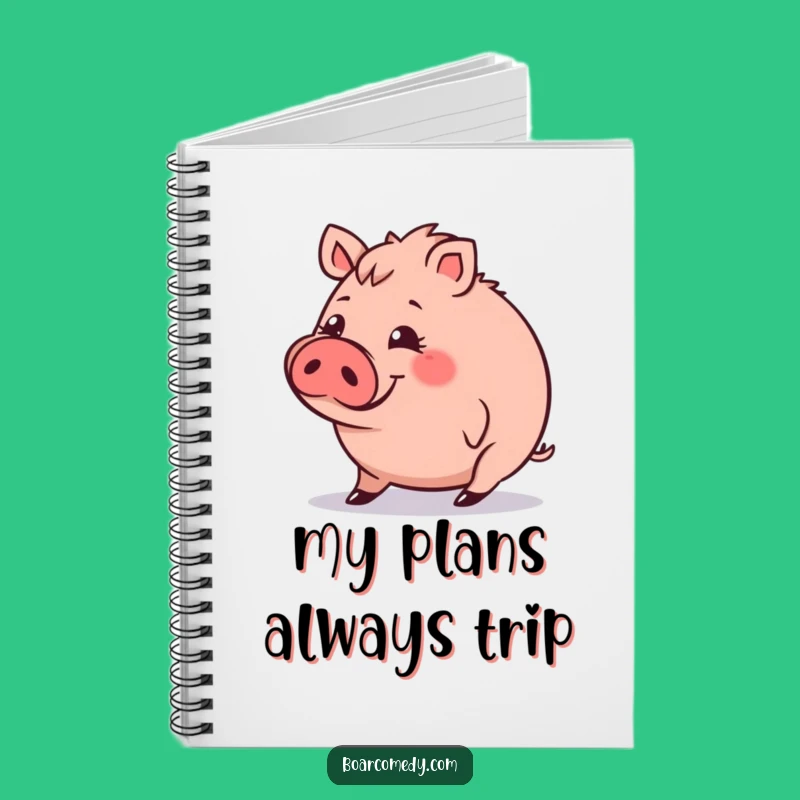 Funny Tripping Boar Notebook: Jot Down Thoughts with Hilarious Style