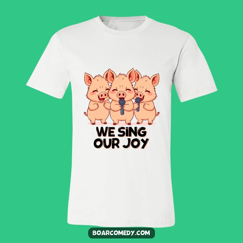 Funny Giggling Boars Microphones T-Shirt - Comedy Duo Funny Gift
