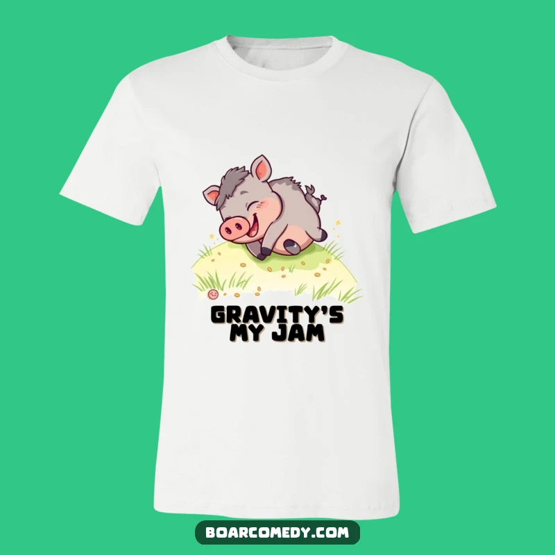 Funny Kawaii Boar T-Shirt - Hilarious Rolling Hill Graphic Tee - Perfect Funny Gift