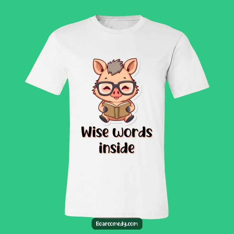 Funny Boar Smarty Pants T-Shirt: Intellectual Humor Tee
