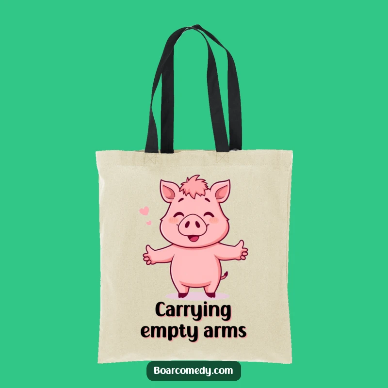 Funny Hugging Boar Tote Bag: Carry Your Love with This Hilarious Design