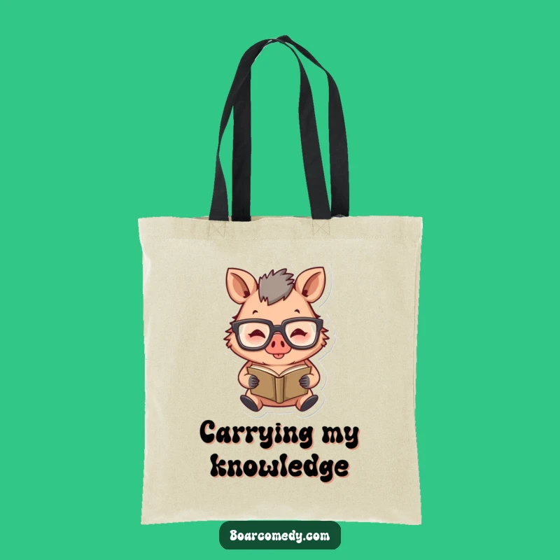 Funny Boar Smarty Pants Tote Bag: Carry Your Knowledge Hilariously
