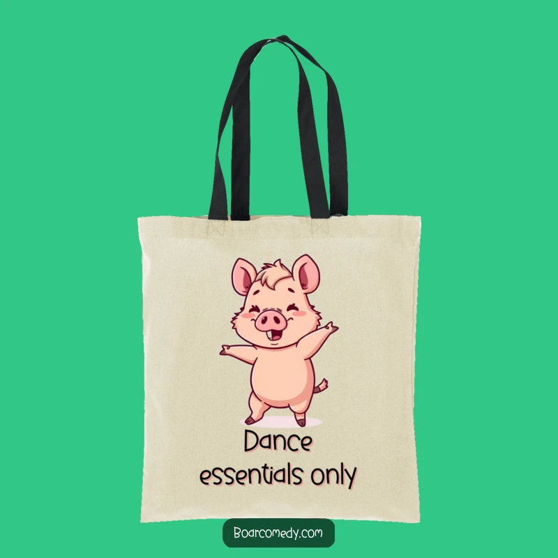 Funny Kawaii Boar Tote Bag - Wobbly Dance Design, Cute Accessory, Great Funny Gift