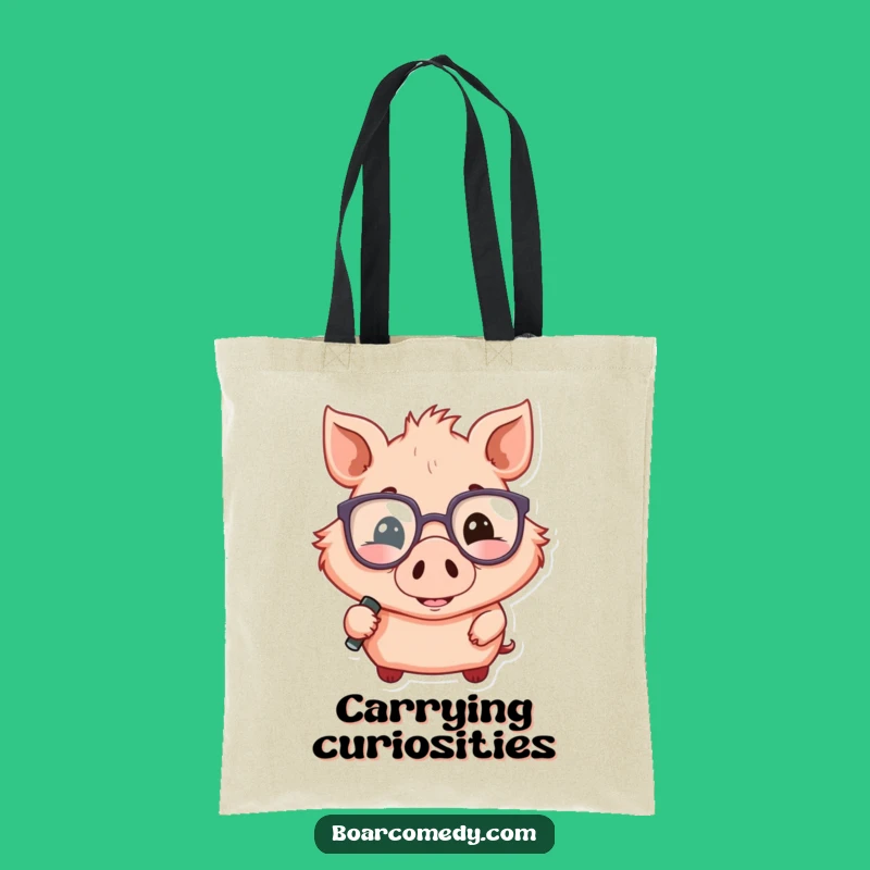 Funny Boar Detective Tote Bag: Smart Style, Handy Funny Gift