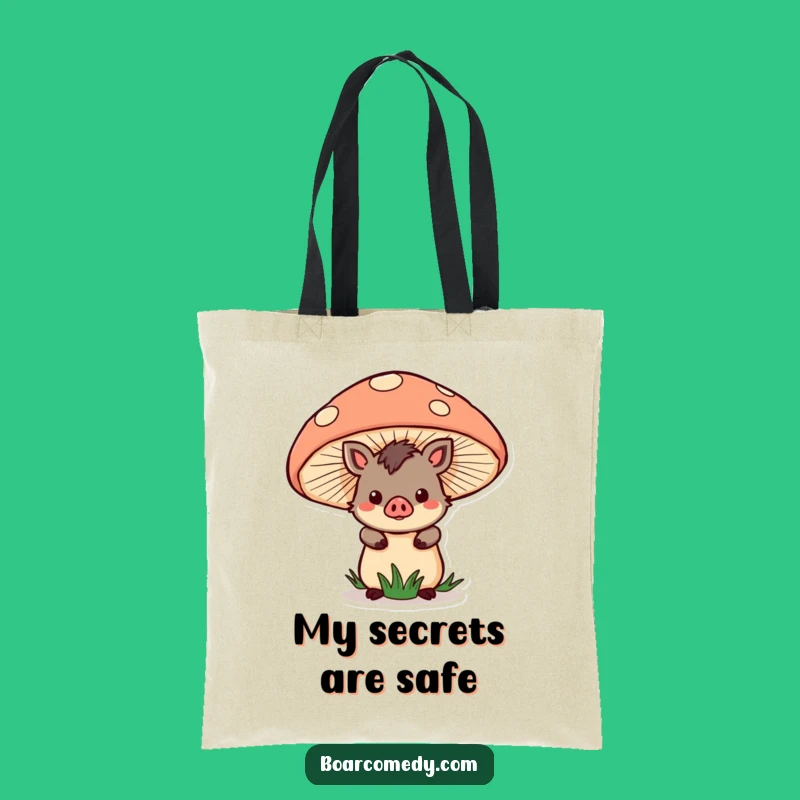Funny Kawaii Boar Mushroom Tote Bag: Carry Your Essentials with Whimsical Flair
