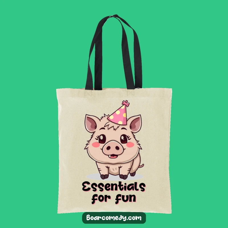 Funny Party Boar Tote Bag - Surprise Design, Festive Accessory, Great Funny Gift